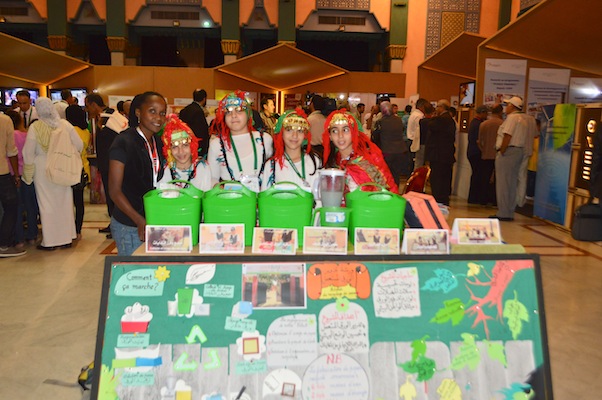 With Moroccan students at the conference