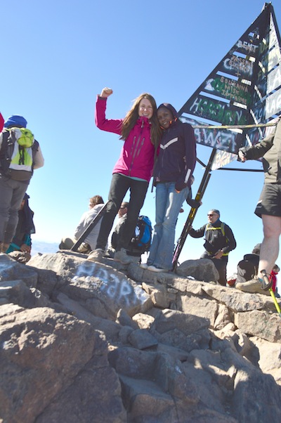 Grace and I at the peak of Jebel Toubkal 