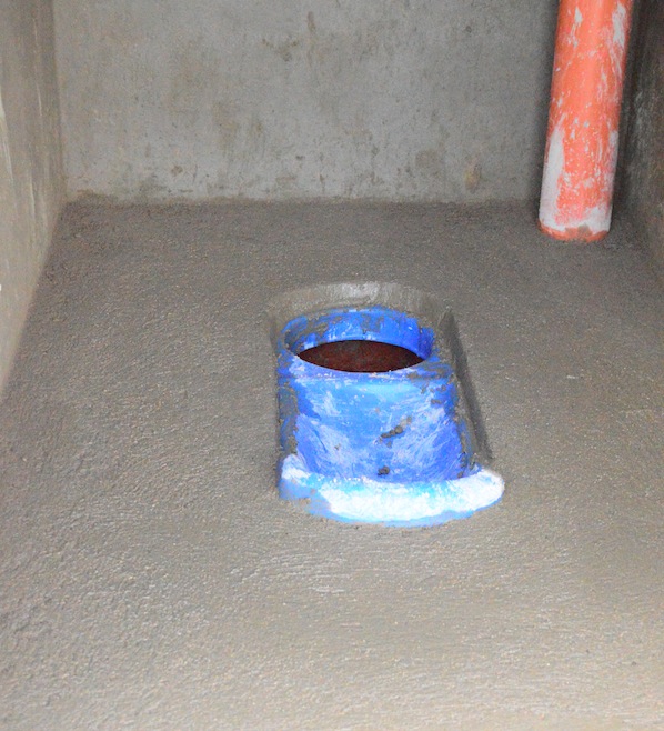 An eco-toilet double-vault: The basic principle of an eco-toilet is to separate urine and feces.